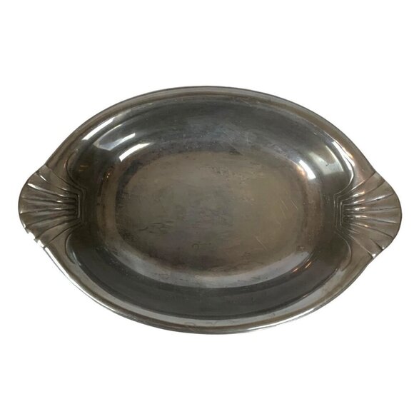 Wilton Armetale RWP Oval Serving Bowl Scallop Handles Holloware - Picture 1 of 9
